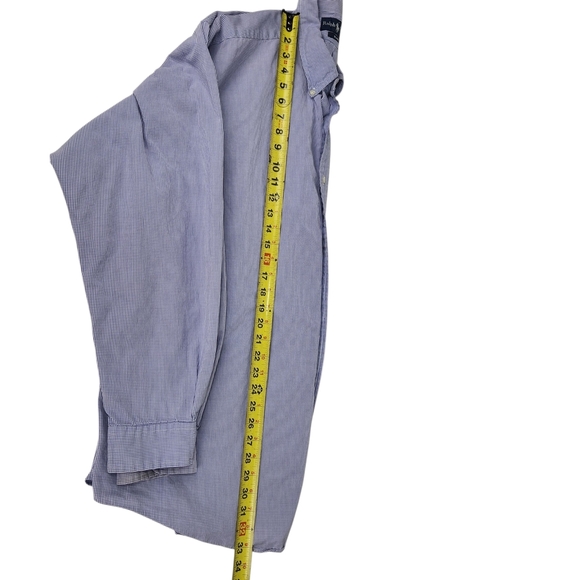 Ralph Lauren Men's Blake Blue Checkered Shirt Long Sleeve XXL - Picture 8 of 9